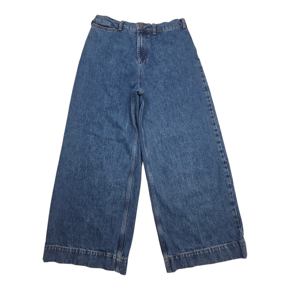 ASOS Design Jeans 30/28 Blue Super Wide Leg High Rise Medium Wash